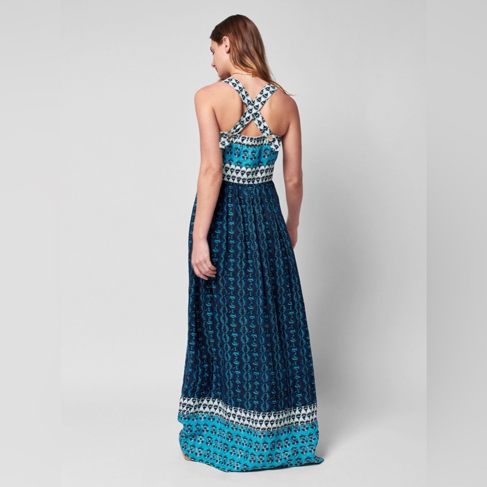 Faherty Blue and White Maxi Dress - Picture 12 of 13